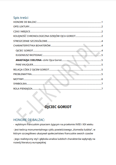 Podgląd Ojciec Goriot